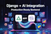 build a django rest API backend with openai, claude or langchain ai integration