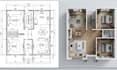 create 2d floor plan, 3d floor plan and architectural cad drawing