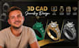 3d cad jewelry, luxury cad, custom jewelry 3d modeling, luxury accessory models