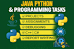do java python programming tasks, projects, debugging and reports
