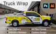design a commercial truck wrap or trailer wrap design