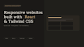 build a responsive website or landing page using react and tailwind CSS