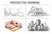 draw 1 point 2point perspective sketch room interior drawing