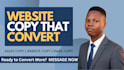 write high converting website copy and sales page copy