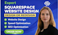design, redesign  your squarespace website to convert