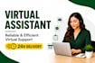 be your virtual assistant for admin tasks and support