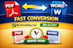 convert PDF to word or word to PDF