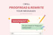 proofread and rewrite your text professionally