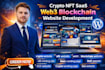create crypto website nft saas website tech startup site web3 blockchain website