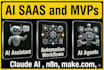 make ai saas and mvps using claude, gpt, langchain, n8n, make, rag, chatbot, API