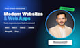 build a website, web app or landing page using react and nextjs