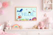create custom baby name wall art