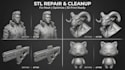 edit 3d file stl scan cleanup repair mesh 3d modify, optimize 3d model printing