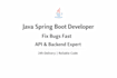 fix java spring boot bugs fast
