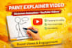 do paint explainer video, stickman animation, youtube explainer video