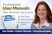 create professional user manual, product manual, user guide, instructional guide
