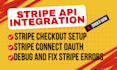 integrate stripe API, oauth login, jwt and supabase backend