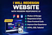redesign the website with a modern, responsive UI