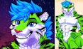draw anthro furry ref sheet, nsfw or sfw fursona reference sheet