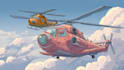 draw aircraft, airplane, helicopter into a vector cartoon