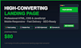 design and build a high converting landing page with HTML CSS and javascript