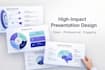 create clean, minimal, and modern infographic presentation designs