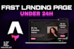 build a landing page with astrojs