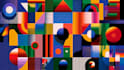 create abstract geometric digital art