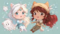 draw cute chibi art commissions