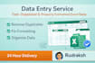 do data cleaning in excel and data formatting within 24 hrs