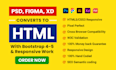convert figma, xd, PDF, PSD to bootstrap