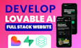 build lovable ai full stack website vibe code full stack web app using lovable
