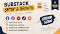 do substack setup, page, article optimization and promotion
