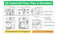 draw 2d floor plan in autocad with accurate dimentions