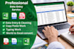 do excel data entry, copy paste, data cleaning, PDF to excel