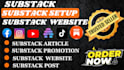 do substack setup, substack website, article ,promotion