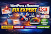 fix wordpress, elementor, HTML, CSS, and javascript issues