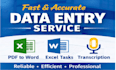 do fast and accurate data entry and transcription