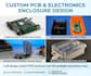 design custom pcb enclosure and 3d printable electronics case