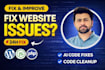 fix and debug your website and improve your ai generated website code