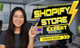 create shopify store, build shopify website,  shopify dropshipping website store