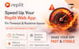 fix replit timeout errors replit runtime issues replit web app optimization