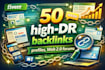30 manual high DR backlinks