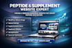 design redesign peptide ecommerce wordpress website SEO create business website