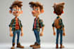 create expressive cartoon character illustration