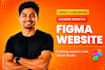 do figma website ui, landing page, website mockup, figma website design