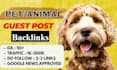 write and publish pet guest posts backlinks
