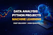do data analysis python projects and machine learning tasks