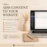 upload and add content to your website professionally