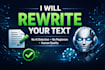 rewrite your text manually and professionally